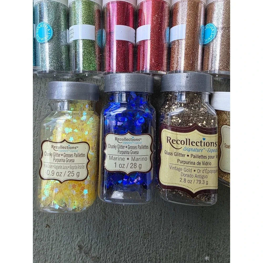 Martha Stewart Heidi Swapp Recollections Glitter Embossing Craft Lot 30pc E3